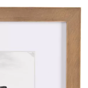 DesignOvation Gallery 8 in. x 10 in. Matted to 5 in. x 7 in. Rustic Brown Wood Picture Frame (Set of 4)