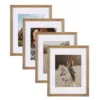 DesignOvation Gallery 11 in. x 14 in. Matted to 8 in. x 10 in. Rustic Brown Wood Picture Frame (Set of 4)