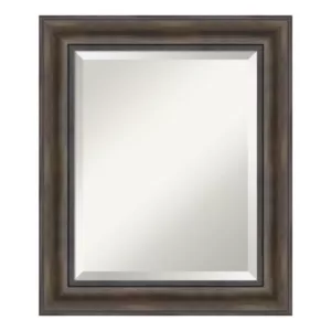 Amanti Art Rustic 22 in. W x 26 in. H Framed Rectangular Beveled Edge Bathroom Vanity Mirror in Rustic Pine