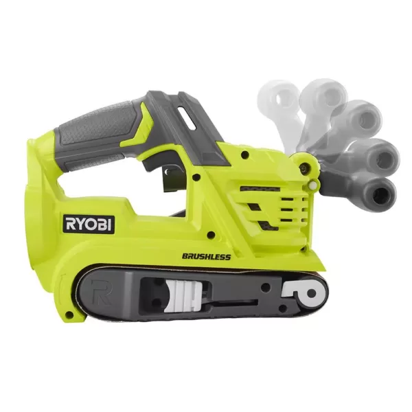 RYOBI 18-Volt ONE+ Cordless Brushless 3 in. x 18 in. Belt Sander with 4.0 Ah Lithium-Ion Battery