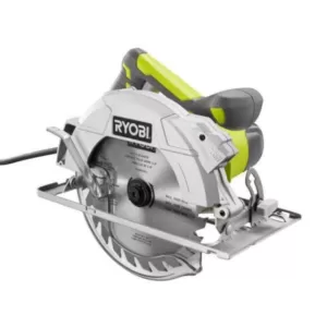 RYOBI 15 Amp Corded 7-1/4 in. Circular Saw with EXACTLINE Laser Alignment System, 24T Carbide Tipped Blade, Edge Guide and Bag