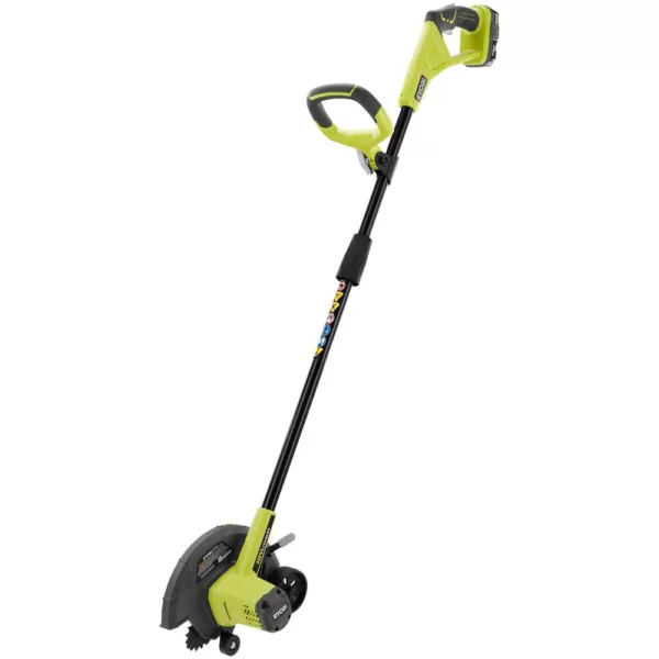 RYOBI ONE+ 9 in. 18-Volt Lithium-Ion Cordless Edger - 2.0 Ah Battery and Charger Included