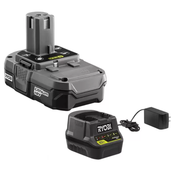 RYOBI ONE+ 18-Volt Lithium-Ion Cordless Grass Shear and Shrubber Trimmer - 1.3 Ah Battery and Charger Included