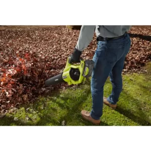 RYOBI 110 MPH 500 CFM 40-Volt Lithium-Ion Cordless Variable-Speed Jet Fan Leaf Blower with 4.0 Ah Battery and Charger Included