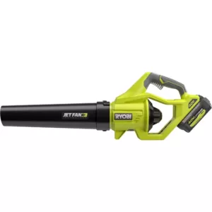 RYOBI 110 MPH 500 CFM 40-Volt Lithium-Ion Cordless Variable-Speed Jet Fan Leaf Blower with 4.0 Ah Battery and Charger Included