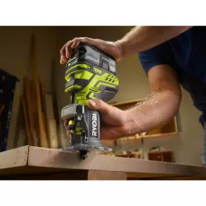 RYOBI 18-Volt ONE+ Lithium-Ion Brushless Cordless 3 in. x 18 in. Belt Sander and Fixed Base Trim Router (Tools Only)