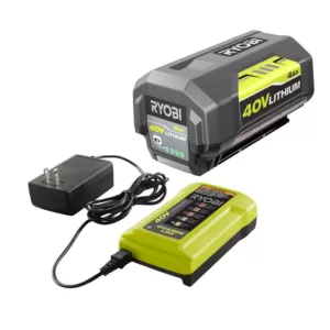 RYOBI 40-Volt Lithium-Ion Cordless Attachment Capable Trimmer/Edger - 4.0 Ah Battery and Charger Included