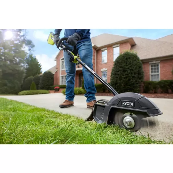 RYOBI 40-Volt Lithium-Ion Brushless Electric Cordless Attachment Capable Edger, 4.0 Ah Battery and Charger Included