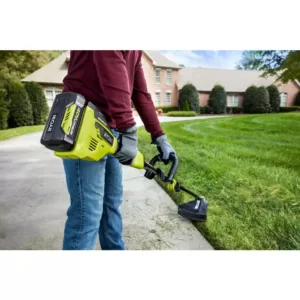 RYOBI 40-Volt Lithium-Ion Brushless Electric Cordless Attachment Capable Edger, 4.0 Ah Battery and Charger Included