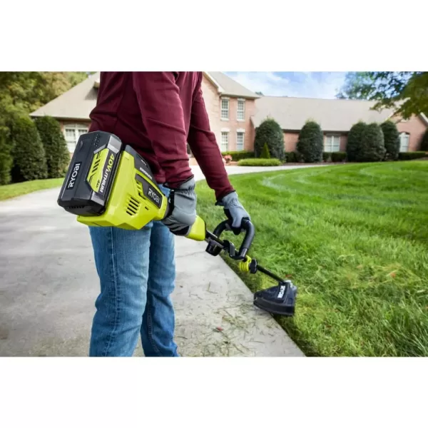 RYOBI 40-Volt Lithium-Ion Brushless Cordless Attachment Capable String Trimmer and Pruner 4.0 Ah Battery and Charger Included