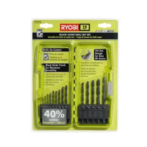 RYOBI Black Oxide Drill Bit Set (14-Piece)