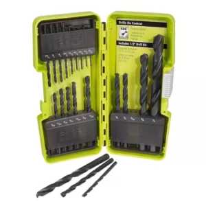 RYOBI Black Oxide Drill Bit Set (21-Piece) with BONUS 25FT Tape Measure