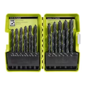 RYOBI Black Oxide Index Drill Bit Set (29-Piece) with BONUS 25FT Tape Measure