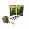 RYOBI Black Oxide Index Drill Bit Set (29-Piece) with BONUS 25FT Tape Measure