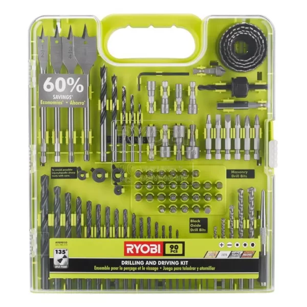 RYOBI Drill and Drive Kit (90-Piece)