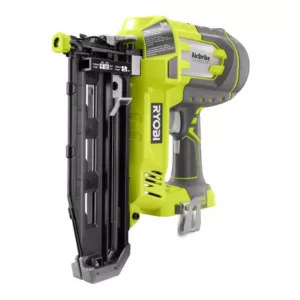 RYOBI 18-Volt ONE+ Lithium-Ion Cordless AirStrike 16-Gauge Cordless Straight Finish Nailer (Tool Only) with Sample Nails