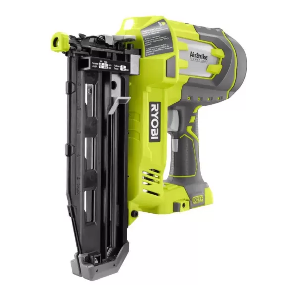 RYOBI 18-Volt ONE+ AirStrike 16-Gauge Cordless Straight Finish Nailer Kit with ONE+ 2.0 Ah Lithium-Ion Battery and Charger