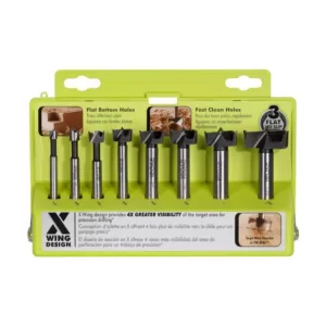 RYOBI Forstner Bit Set (8-Piece)