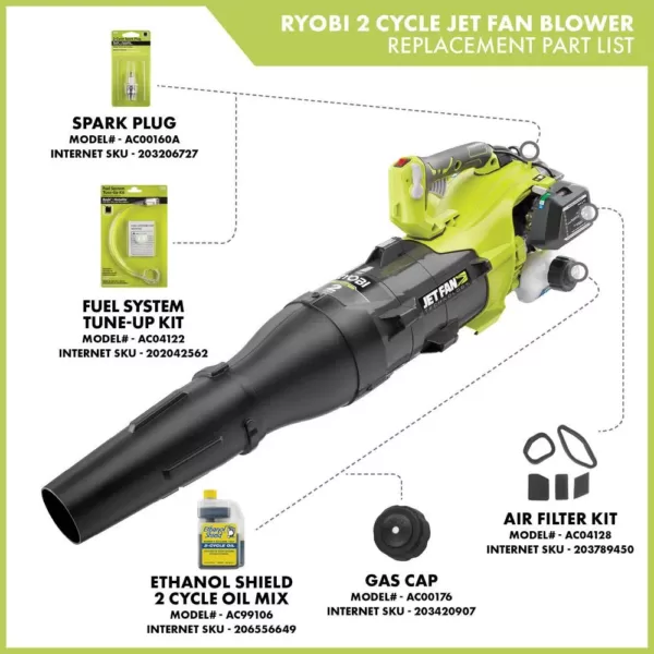 RYOBI 160 MPH 520 CFM 25cc Gas Jet Fan Blower