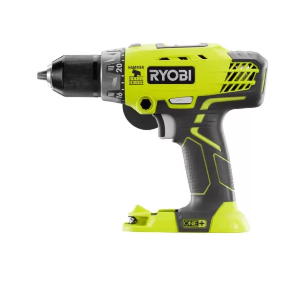 RYOBI 18-Volt ONE+ Cordless 1/2 in. Hammer Drill/Driver (Tool Only) with Handle