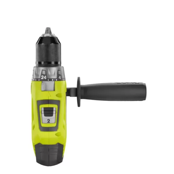 RYOBI 18-Volt ONE+ Cordless 1/2 in. Hammer Drill/Driver with Handle with 2.0 Ah Battery and Charger Kit