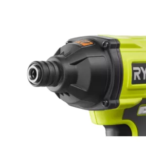 RYOBI ONE+ 18V Cordless 1/4 in. Impact Driver Kit with (2) Batteries, Charger, & Bag, with Impact Rated Driving Kit (20Piece)