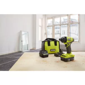 RYOBI 18-Volt ONE+ Lithium-Ion Cordless 1/4 in. Impact Driver Kit with (2) 1.5 Ah Batteries, Charger, and Bag