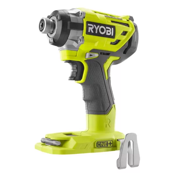 RYOBI 18-Volt ONE+ Cordless Brushless 3-Speed 1/4 in. Hex Impact Driver (Tool Only) with Belt Clip