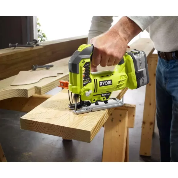 RYOBI 18-Volt ONE+ Cordless Orbital Jig Saw with 1.5 Ah Compact Lithium-Ion Battery