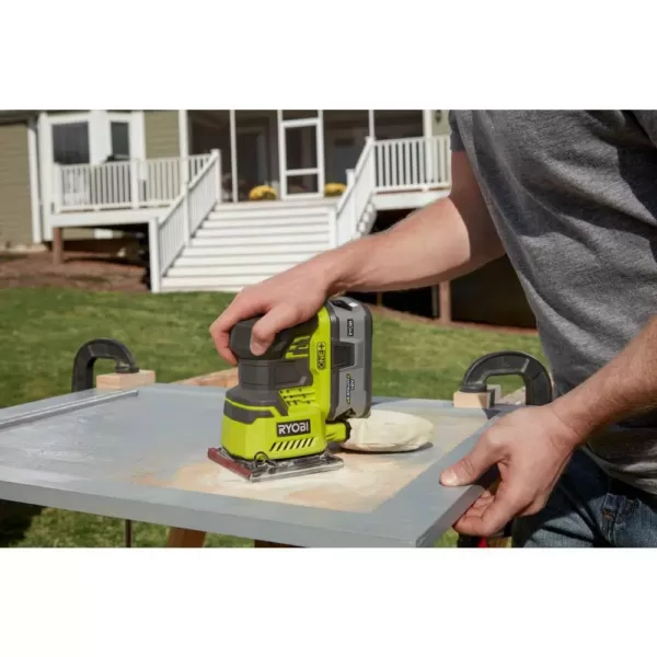 RYOBI 18-Volt ONE+ Lithium-Ion Cordless Orbital Jig Saw and 1/4 Sheet Sander with Dust Bag (Tools Only)