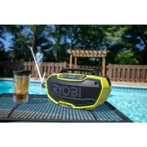 RYOBI 18-Volt ONE+ Hybrid Stereo with Bluetooth Wireless Technology (Tool Only)