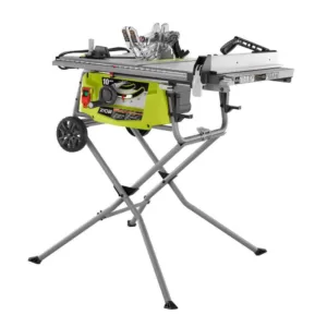 RYOBI 15 Amp 10 in. Expanded Capacity Table Saw With Rolling Stand