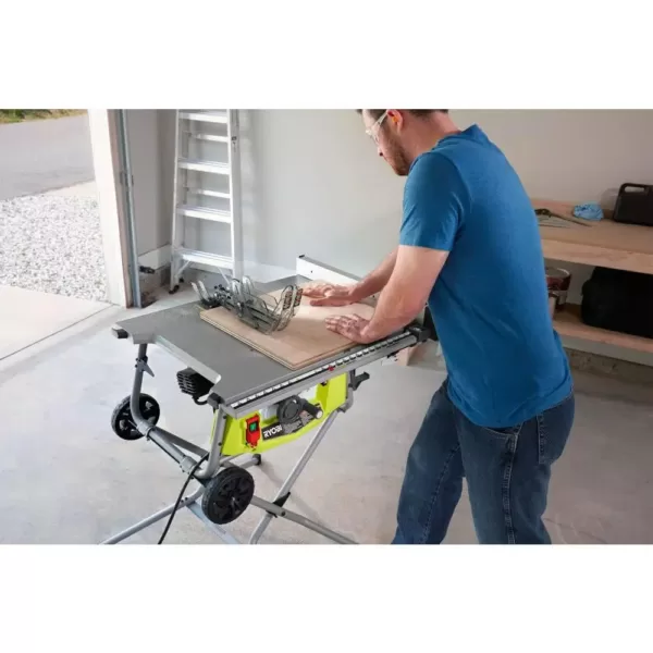 RYOBI 15 Amp 10 in. Expanded Capacity Table Saw With Rolling Stand