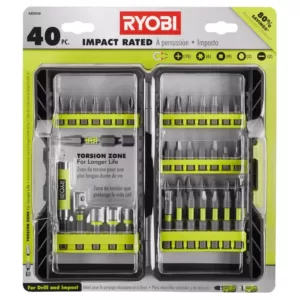 RYOBI 18-Volt Cordless ONE+ 1/2 in. Drill/Driver Kit w/(1) 1.5 Ah Battery and Charger and Impact Rated Driving Kit (40-Piece)