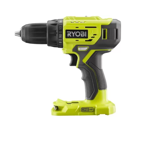 RYOBI ONE+ 18V Cordless 1/2 in. Drill Driver Kit with (2) 1.5 Ah Batteries, Charger, and Bag with 31-Piece Drill and Drive Kit