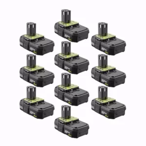 RYOBI 18-Volt ONE+ 2.0 Ah Lithium-Ion Compact Battery (10-Pack)