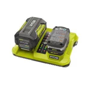 RYOBI ONE+ Lithium-Ion Dual Platform Charger for RYOBI 18-Volt ONE+ and 40-Volt Batteries