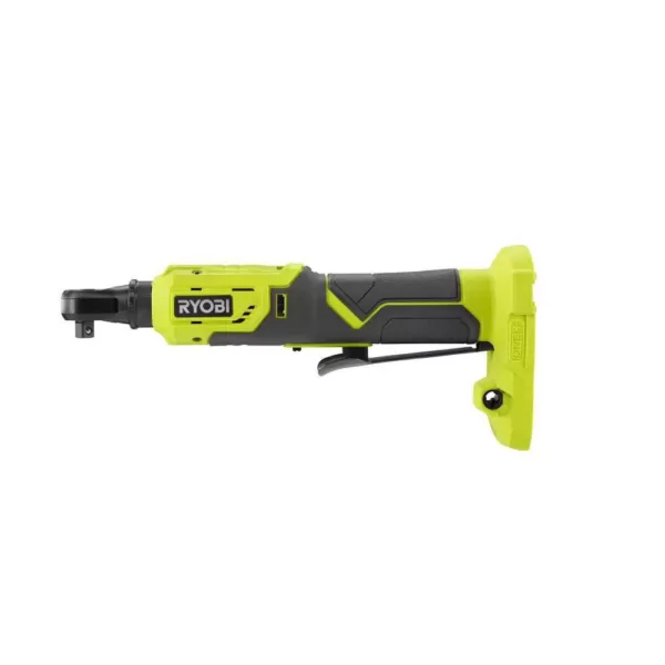 RYOBI ONE+ 18V Cordless 3/8 in. 3-Speed Impact Wrench and 3/8 in. 4-Position Ratchet Kit (Tools Only)