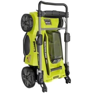 RYOBI 20 in. 40-Volt Brushless Lithium-Ion Cordless Battery Walk Behind Push Lawn Mower two 6.0 AhBatteries & Charger Included