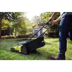 RYOBI 20 in. 40-Volt Brushless Lithium-Ion Cordless Battery Walk Behind Push Lawn Mower two 6.0 AhBatteries & Charger Included