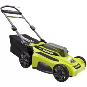 RYOBI 20 in. 40-Volt Brushless Lithium-Ion Cordless Battery Walk Behind Push Lawn Mower 6.0 Ah Battery/Charger Included