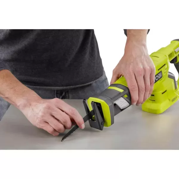 RYOBI 18-Volt ONE+ Cordless Reciprocating Saw with 1.5 Ah Compact Lithium-Ion Battery