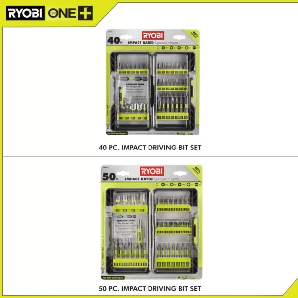 RYOBI Impact Rated Driving Kit (40-Piece) and Impact Rated Driving Kit (50-Piece)