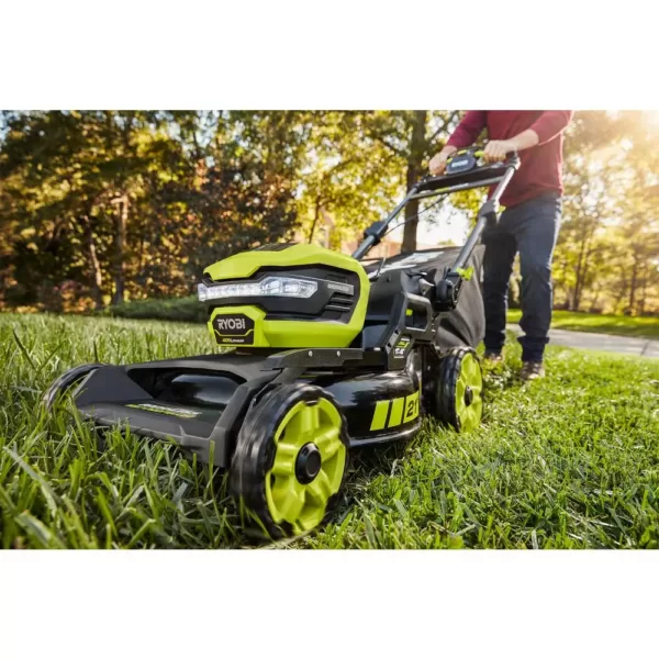 RYOBI 21 in. 40-Volt Lithium-Ion Brushless Cordless Walk Behind Self-Propelled Mower with 7.5 Ah Battery/Charger Included