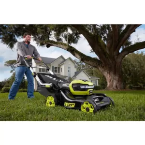 RYOBI 21 in. 40-Volt Brushless Lithium-Ion Cordless SMART TREK Self-Propelled Walk Behind Mower with 6.0Ah Battery and Charger