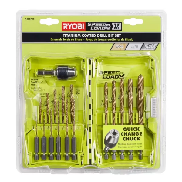 RYOBI SpeedLoad+ Titanium Drill Bit Set (17-Piece)