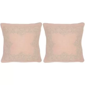 Safavieh Florentine Petal Geometric Down Alternative 20 in. x 20 in. Throw Pillow (Set of 2)