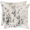 Safavieh Nars White and Charcoal Grey Graphic Down Alternative 20 in. x 20 in. Throw Pillow (Set of 2)