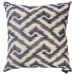 Safavieh Teddy Blue Geometric Down Alternative 18 in. x 18 in. Throw Pillow (Set of 2)