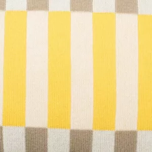 Safavieh Stone Yellow Natural Striped Down Alternative 12 in. x 20 in. Throw Pillow